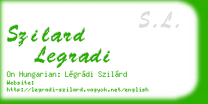 szilard legradi business card