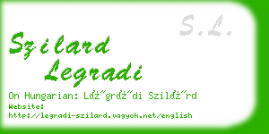 szilard legradi business card